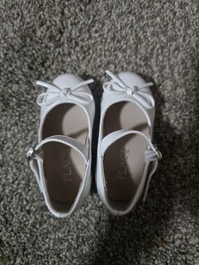 The Children's Place White Bow Strap Mary Jane Shoes